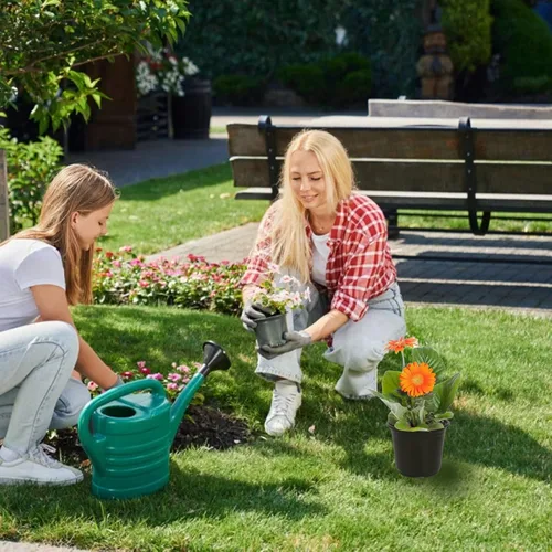 Miniatura 5 de Paquete de 100 macetas de vivero, macetas de plástico de 3 pulgadas para plantas con agujeros de drenaje, macetas de jardín para inicio de semillas
