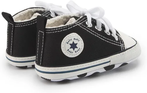 Miniatura 59 de KIDSUN zapatos deportivos altos hasta el tobillo para bebés, niños y niñas con suela antideslizante, suaves, para recién nacidos, zapatos