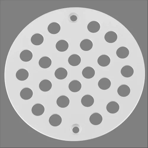 Colador de ducha atornillado de 4 pulgadas Tapa de drenaje Colador de piso de repuesto (blanco)