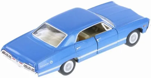 Miniatura 4 de KiNSMART - Modelo a escala 1/43 compatible con Chevrolet Impala 1967 (azul)
