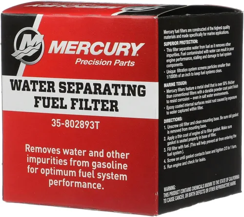 Miniatura 6 de Mercury 802893T Filtro de combustible de separación de agua para sistemas de filtro de montaje remoto