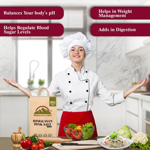 Miniatura 5 de Himalayan Chef - Sal rosa del Himalaya grano grueso, sal para recarga de molinillo - bolsas de 5 libras 100% sales naturales, no transgénicos