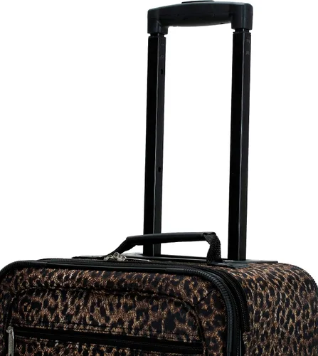 Miniatura 7 de Rockland Vara Softside - Juego de maletas verticales para equipaje de 3 piezas, Leopardo