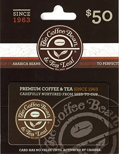 Tarjeta de regalo de 50 dólares de The Coffee Bean and Tea Leaf