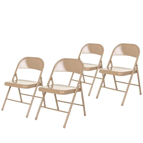 Miniatura 15 de OEF Furnishings OEF900 Series - Sillas plegables de acero ligeras prémium (paquete de 4, negro)