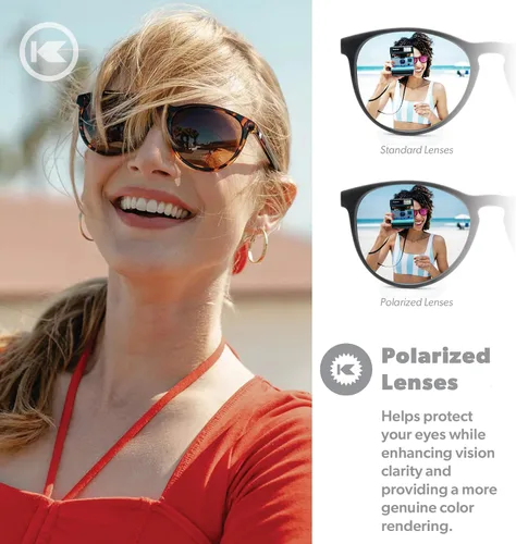 Miniatura 51 de Knockaround Mai Tais - Gafas de sol polarizadas para mujeres y hombres, lentes resistentes a los impactos y protección completa UV400