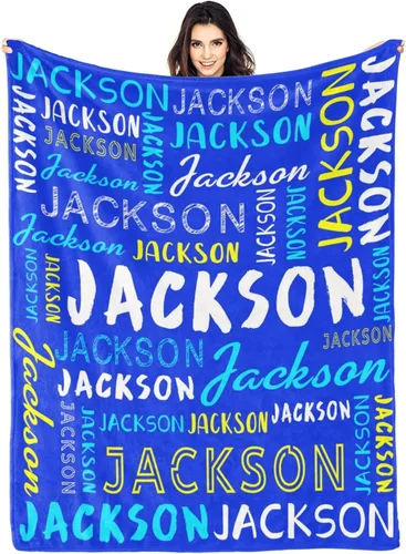 Miniatura 46 de Manta personalizada con nombre, manta personalizada con nombre y texto para adultos, niños, cumpleaños, Navidad, Día de la Madre, Padre, Día de San