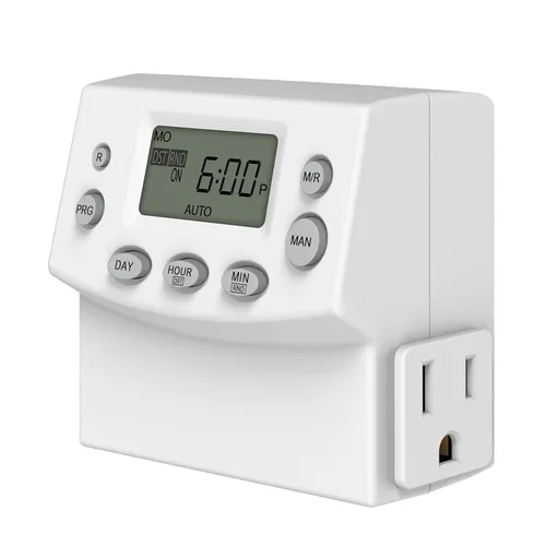 Miniatura 14 de ENERLITES Interruptor temporizador digital programable para luces, ventiladores, motores, 7 días 18 ajustes de temporizador de encendido/apagado, un
