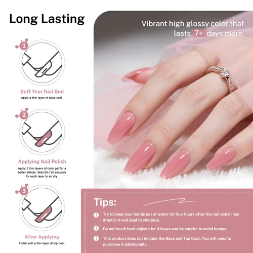 Miniatura 6 de OpenLive 16.5ml Esmalte de uñas rosa polvoriento de secado rápido de gran volumen, rosa claro, esmalte de uñas de secado rápido y color duradero