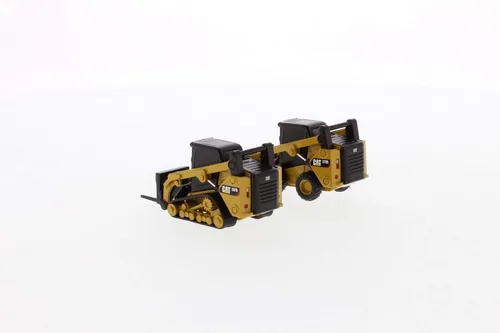 Miniatura 4 de Diecast Masters Cargador de minicargadora Caterpillar 272D2 a escala 1:64 y accesorios de fijación de riel compacto 297D2, equipo de construcción