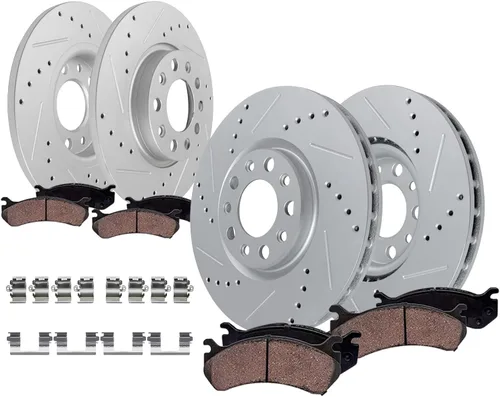 Miniatura 31 de Detroit Axle - Pastillas de freno para Nissan Quest 2004-2017, X-Trail 2005-2006, pastillas de freno de cerámica delanteras y traseras con repuesto