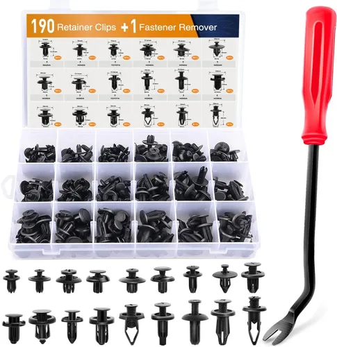 Miniatura 13 de GOOACC Surtido de 1045 clips de retención de empuje para automóvil y sujetadores automáticos, 30 tamaños más populares, remaches de nailon
