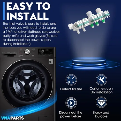 Miniatura 8 de Válvula de entrada de agua para lavadora reemplaza DC97-15459G para Samsung WA456DRHDSU AA WA456DRHDWR AA WA45K7600AW A2 WA45K7600AW AA WA48J7770AP
