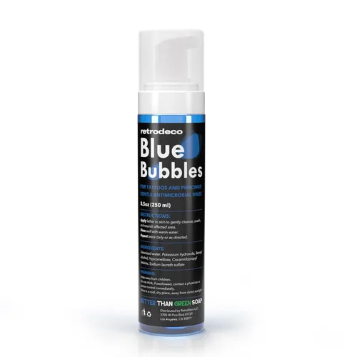 Miniatura 7 de Blue Bubbles - Jabón espumoso de 8.5 onzas para sanar, limpiar y limpiar la piel y piercings, fórmula suave, hidratante y vegana