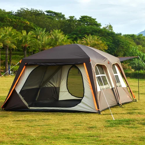 Miniatura 12 de KTT Extra Large Tent 6-12-14 Person,Family Cabin Tents,2 Rooms,3 Doors and 3 Windows with Mesh,Straight Wall,Waterproof,Double Layer,Big Tent for