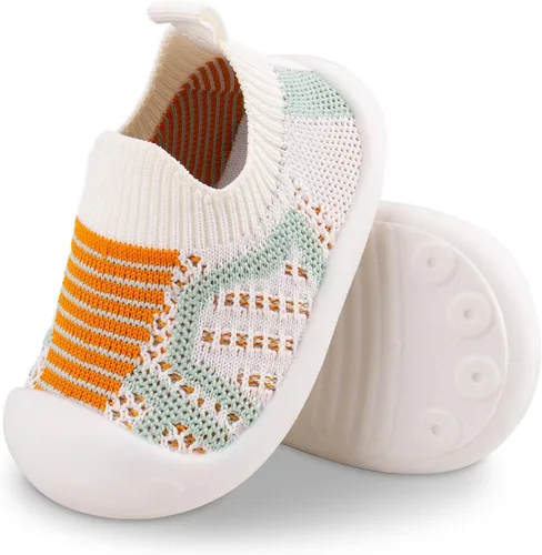 Zapatos para caminar para bebés, primer andador para bebés, niñas pequeñas, antideslizantes, más seguros, suela suave, sin cordones, ancho ancho,
