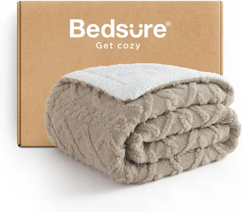Miniatura 14 de Bedsure Gentlesoft - Manta de forro polar Sherpa para sofá, mullida y acogedora manta de jacquard para mujer, regalo de Navidad, gruesa y cálida