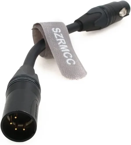 Miniatura 4 de SZRMCC XLR Cable de audio equilibrado de 3 pines XLR macho a 4 pines XLR hembra Cable de alimentación original DMX Stage Mic Speaker Cable 7.9 in