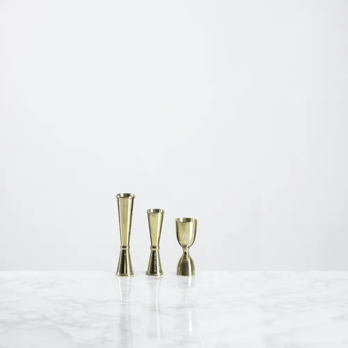 Miniatura 9 de Viski Jigger doble de estilo japonés para cócteles, kit de barra esencial, 1oz y 2oz con medidas interiores, dorado Oro
