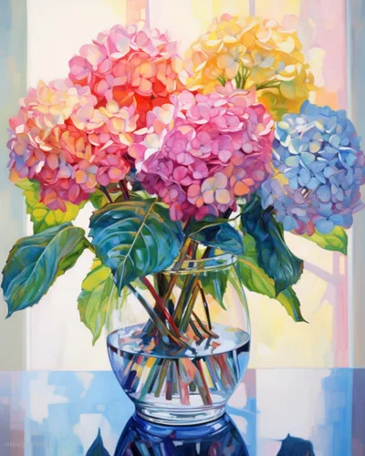 Miniatura 12 de Tucocoo Pintura por números con flores de lirio azul en una jarra de vidrio DIY en lienzo con pinceles, pinturas acrílicas, pintura de grafiti por