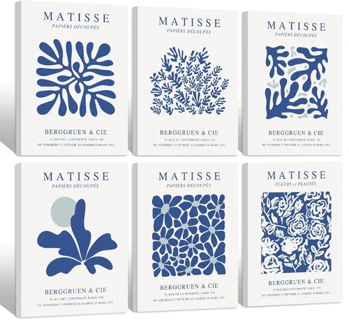 Miniatura 16 de Henri Matisse - Juego de 3 impresiones artísticas de pared de Matisse para decoración de pared, póster estético de lienzo colorido abstracto rosa