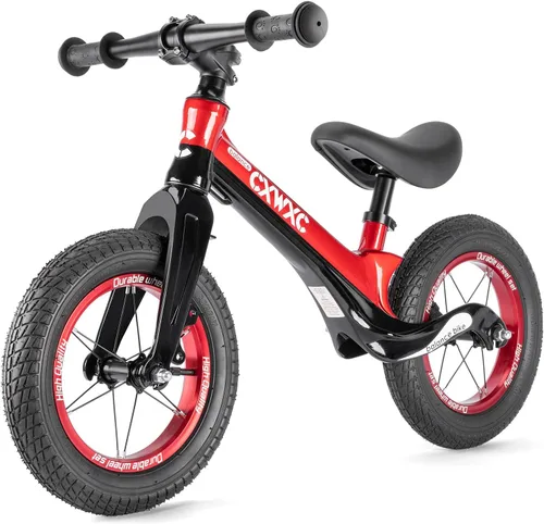 CXWXC Bicicleta de equilibrio de 12 pulgadas para niños de 24 meses a 5 años, bicicleta de equilibrio para niños con reposapiés, bicicleta de