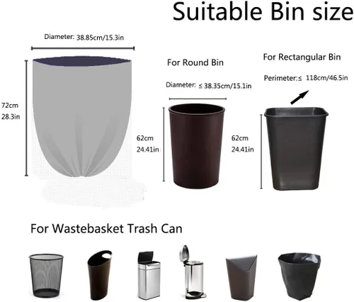 Miniatura 4 de Bolsa de basura transparente de 8 a 12 galones para bolsas de basura (8-12 galones (100 bolsas))