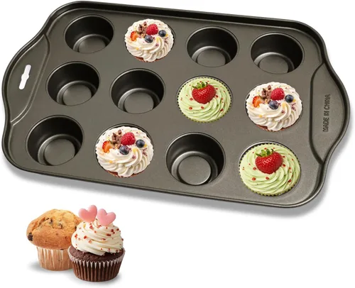 Miniatura 16 de Mini moldes para hornear – Sartenes antiadherentes para hornear pasteles caseros, molde de acero al carbono para pan de plátano, pastel de carne