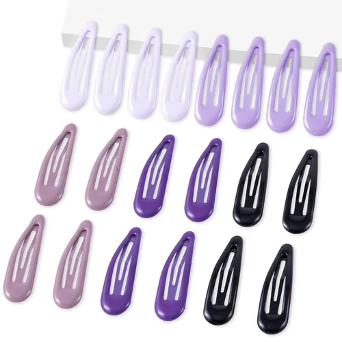 Miniatura 9 de 20 pinzas metálicas para cabello con cierre a presión en forma de gota de agua, pasadores antideslizantes para mujeres, pinzas pequeñas brillantes