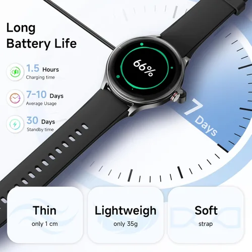 Miniatura 6 de Woneligo Relojes inteligentes para hombres y mujeres, reloj AMOLED de fitness con pantalla táctil de 1.57 pulgadas para iPhone y Android, monitor