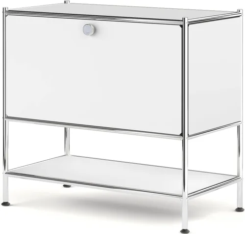 Miniatura 12 de Mesa auxiliar de metal con puerta de solapa, 27.5 pulgadas de altura, muebles modernos de bricolaje para el hogar, oficina, vestíbulo, dormitorio