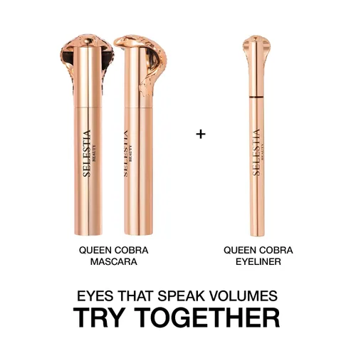 Miniatura 6 de SELESTIA BEAUTY Máscara negra Queen Cobra – Voluminizadora, rizador, alargadora – Cepillo suave para una aplicación suave – De larga duración