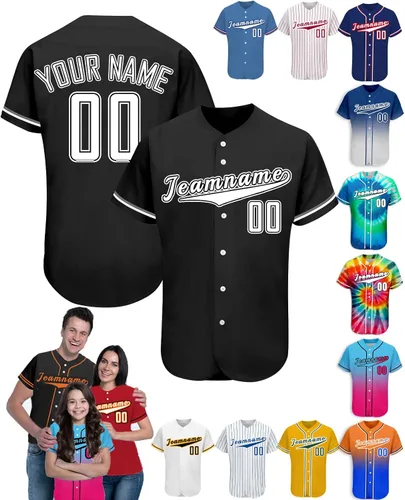 Miniatura 14 de Camiseta de béisbol personalizada para hombres, mujeres y niños con nombre, número y logotipo, camisetas de sóftbol personalizadas, S-4XL