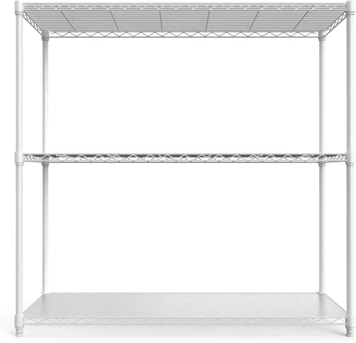Miniatura 11 de pouseayar Estantería de alambre de metal NSF de 3 niveles, capacidad de 1050 libras, estante de almacenamiento ajustable resistente