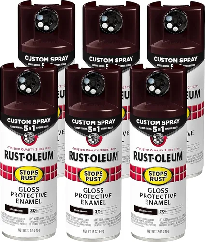 Miniatura 33 de Rust-Oleum 376855 - Pintura en aerosol antióxido personalizada 5 en 1, 12 onzas, color negro mate, (paquete de 1)