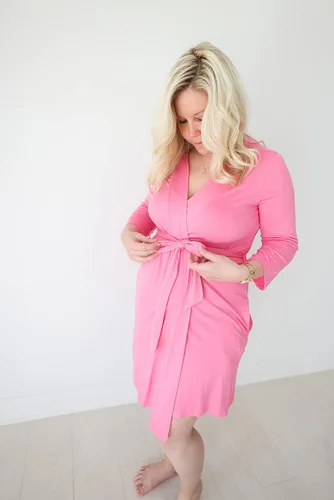 Miniatura 2 de Posh Peanut Bata de mamá para maternidad, parto de parto, ropa de descanso de lactancia suave, viscosa de bambú