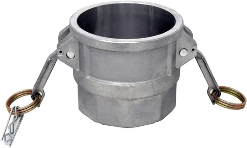 Gloxco Racor de manguera de aluminio tipo D y leva, 3 ″ Camlock hembra x 3 ″ NPT hembra (CAM-30-D-AL)
