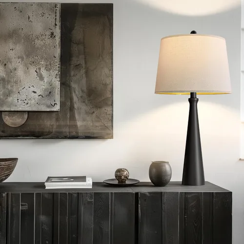 Miniatura 5 de Oneach Lámparas de mesa de 25.75 pulgadas para sala de estar, lámpara de noche regulable de 3 vías, con control táctil regulable de 3 vías, moderna