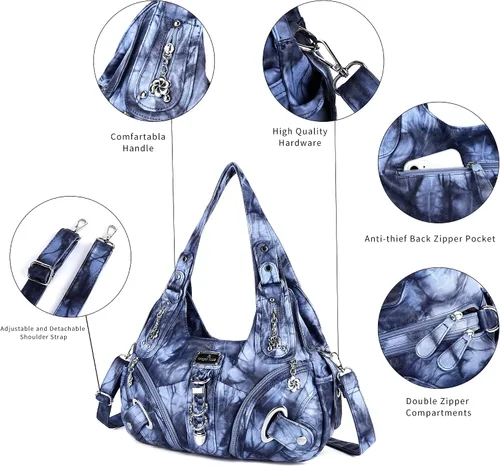 Miniatura 5 de Angelkiss Hobo Carteras y bolsos para mujeres Bolso de mano para mujeres Carteras grandes Bolsos de hombro diarios Purses, handbags, Handbag