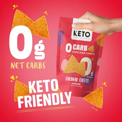 Miniatura 4 de Keto crackers cero carbohidratos sin azúcar (queso cheddar) deliciosas galletas bajas en carbohidratos sin gluten, saludables para adultos y niños