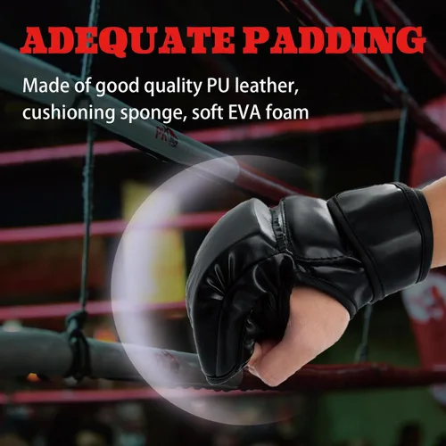 Miniatura 3 de 2 pares de guantes de boxeo y kickboxing para hombres y mujeres, principiantes y profesionales, a prueba de golpes, de cuero, juego de guantes