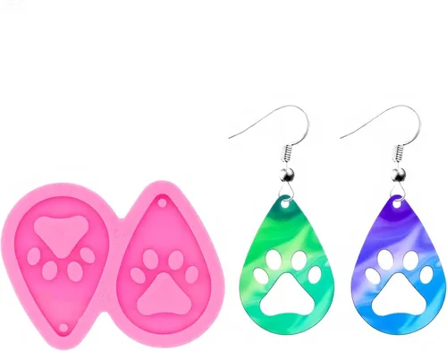 Miniatura 19 de Molde de resina en forma de lágrima para aretes, moldes de joyería de resina de silicona, moldes de fundición de resina epoxi para mujeres, aretes