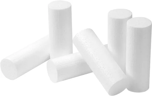 Miniatura 8 de Crafjie Cilindros de espuma para manualidades y suministros de arte (0.98 x 10 pulgadas, 9 unidades), varillas de espuma de poliestireno blanco