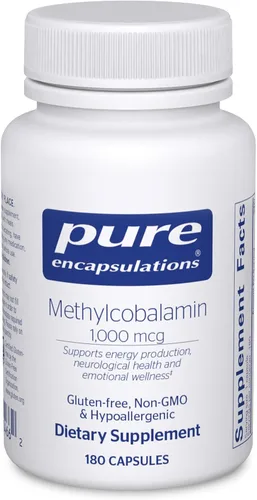Pure Encapsulations Metilcobalamina 1,000 mcg - Suplemento de vitamina B12 para apoyar la memoria y la salud de los nervios - Cápsulas premium de