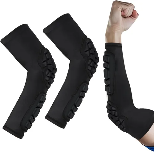 AceList Coderas para brazos para adultos y niños, absorción de golpes, acolchado de EVA, antideslizante, transpirable, protección deportiva Negro