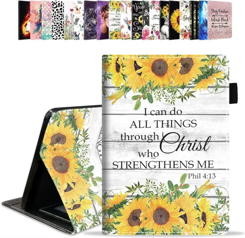 Miniatura 21 de Funda para tablet Amazon Kindle Fire HD 10 de 10.1" (9ª/7ª generación, versión 2019/2017) – Funda de piel sintética con función de encendido