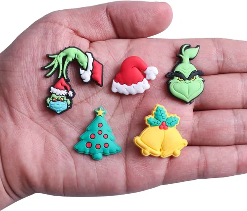 Miniatura 3 de 30 dijes de Navidad para zapatos, lindos dijes de Navidad de dibujos animados para zueco y pulsera para niños, niñas, niños y adultos, regalos