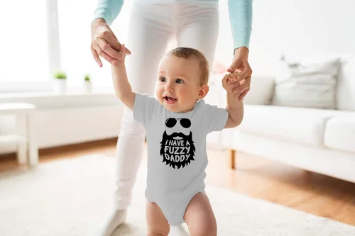 Miniatura 2 de I Have a Fuzzy Daddy - Divertido body esencial para bebé, ropa para niña recién nacida, trajes de bebé niño