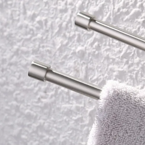 Miniatura 5 de KES Barra de Toallas para Baño de 13.8 Pulgadas, Montaje Basculante, Brazo Extensible, Soporte de Pared de 2 Brazos, Acero Inoxidable SUS304