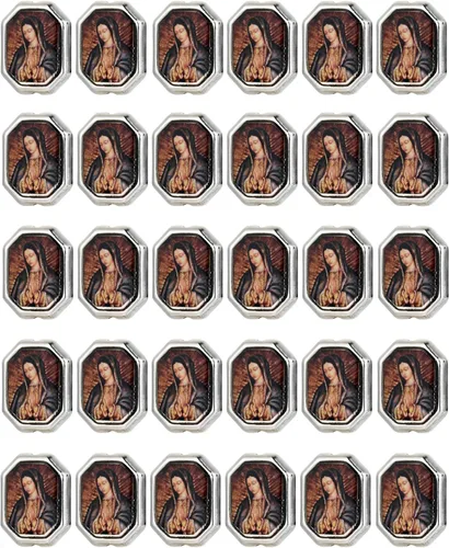 Miniatura 9 de 30 Piezas Cuentas Espaciadoras de Nuestra Señora de Guadalupe San Judas para Bricolaje Rosario Capilla Collar Pulsera Fabricación de Joyas Parte